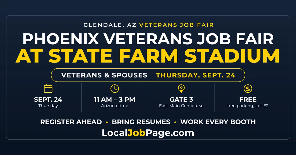 Phoenix Veterans Job Fair Hits State Farm Stadium Sept. 24